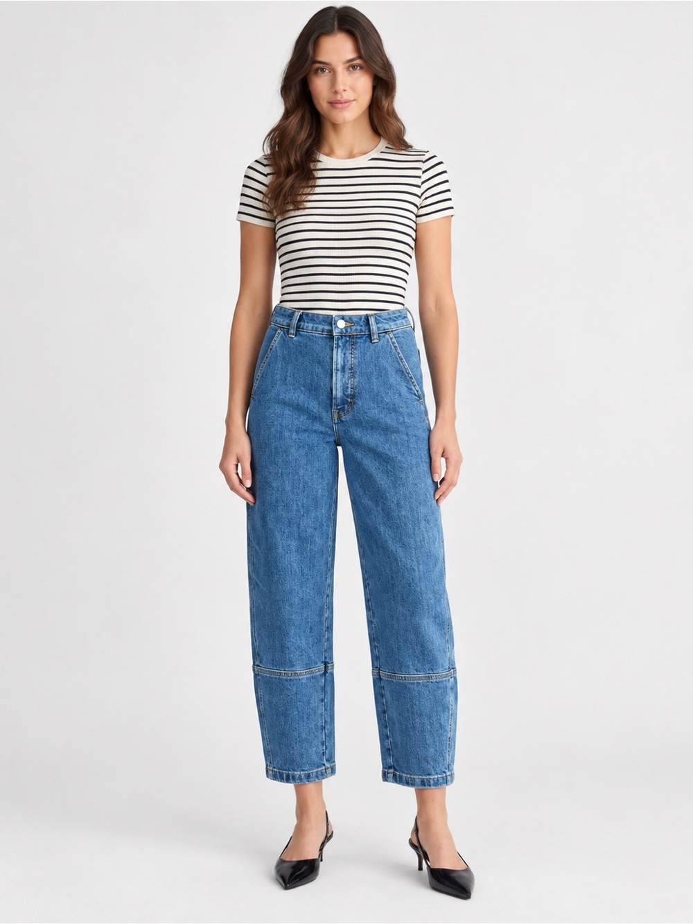 Everlane Utility Barrel Jeans Size 27 Regular Blue High Rise Cropped